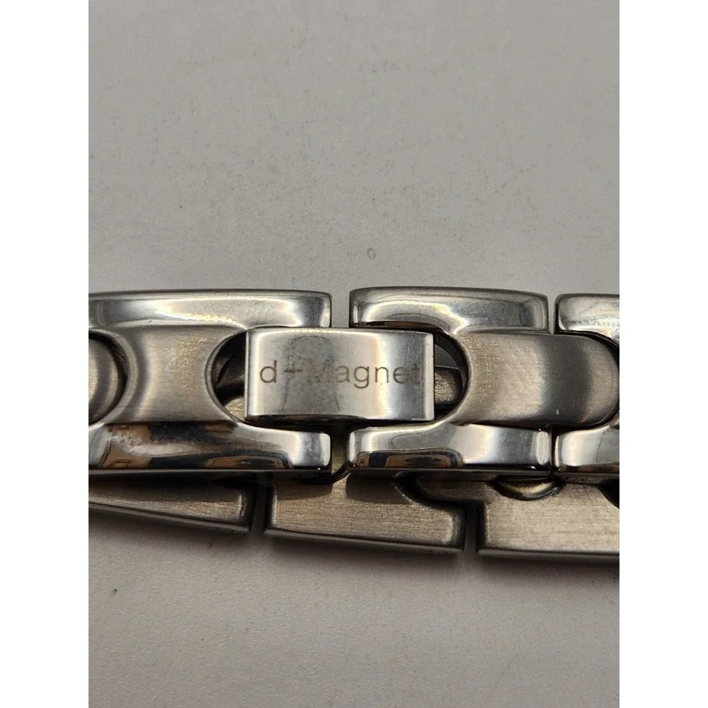 d-Magnet Magnetic Therapy Link Bracelet Gunmetal Gray‎ Metal Wellness 8.25